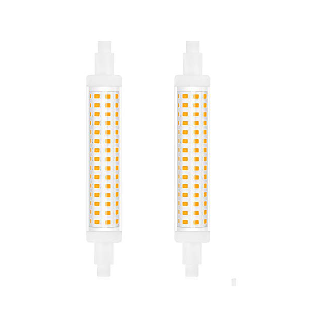 3 unidades 230 V Lámparas halógenas lineales de 118 mm de Diall tubo blanco cálido 400 W regulables 8550 lm