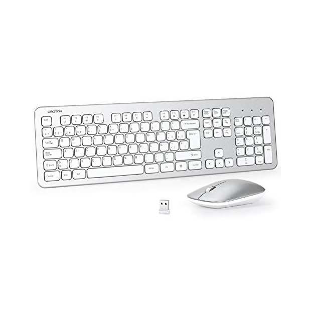 Kits de teclado y ratón inalámbrico blanco